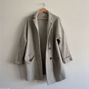 Madewell Gray 100% Wool Blend Sweater Coat